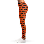 Halloween Bat Pattern Print Women's Leggings