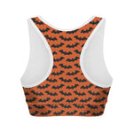 Halloween Bat Pattern Print Women's Sports Bra
