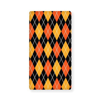 Halloween Black And Orange Argyle Print Baby Crib Sheet