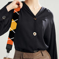 Halloween Black And Orange Argyle Print Bag Strap