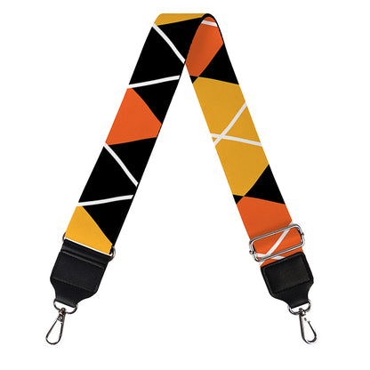 Halloween Black And Orange Argyle Print Bag Strap