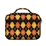 Halloween Black And Orange Argyle Print Briefcase Bible Bag