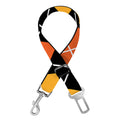 Halloween Black And Orange Argyle Print Dog Seat Belt