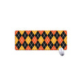 Halloween Black And Orange Argyle Print Extended Mouse Pad