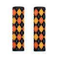 Halloween Black And Orange Argyle Print Handle Covers