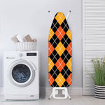 Halloween Black And Orange Argyle Print Ironing Board Cover