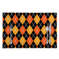 Halloween Black And Orange Argyle Print Placemat