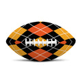 Halloween Black And Orange Argyle Print Rugby Ball