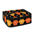 Halloween Black And Orange Argyle Print Small Lunch Bag