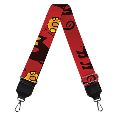 Halloween Black Cat Pattern Print Bag Strap