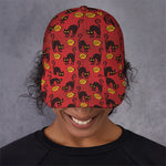 Halloween Black Cat Pattern Print Baseball Cap