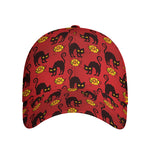 Halloween Black Cat Pattern Print Baseball Cap