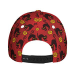 Halloween Black Cat Pattern Print Baseball Cap