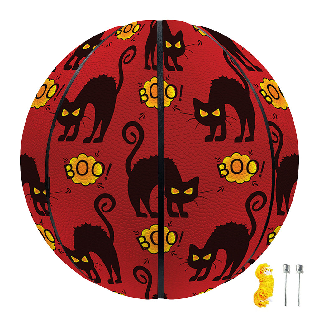 Halloween Black Cat Pattern Print Basketball