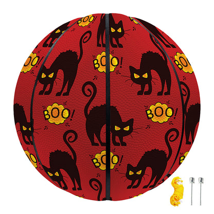 Halloween Black Cat Pattern Print Basketball