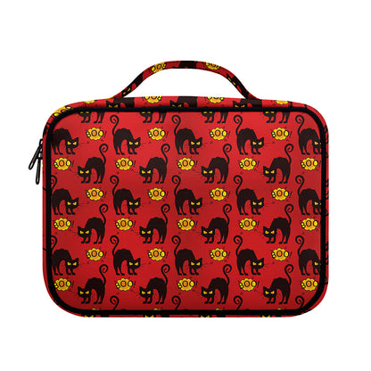 Halloween Black Cat Pattern Print Briefcase Bible Bag