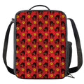 Halloween Black Cat Pattern Print Crossbody Lunch Bag