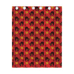 Halloween Black Cat Pattern Print Curtain