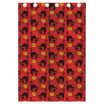 Halloween Black Cat Pattern Print Curtain