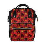 Halloween Black Cat Pattern Print Diaper Bag