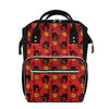 Halloween Black Cat Pattern Print Diaper Bag