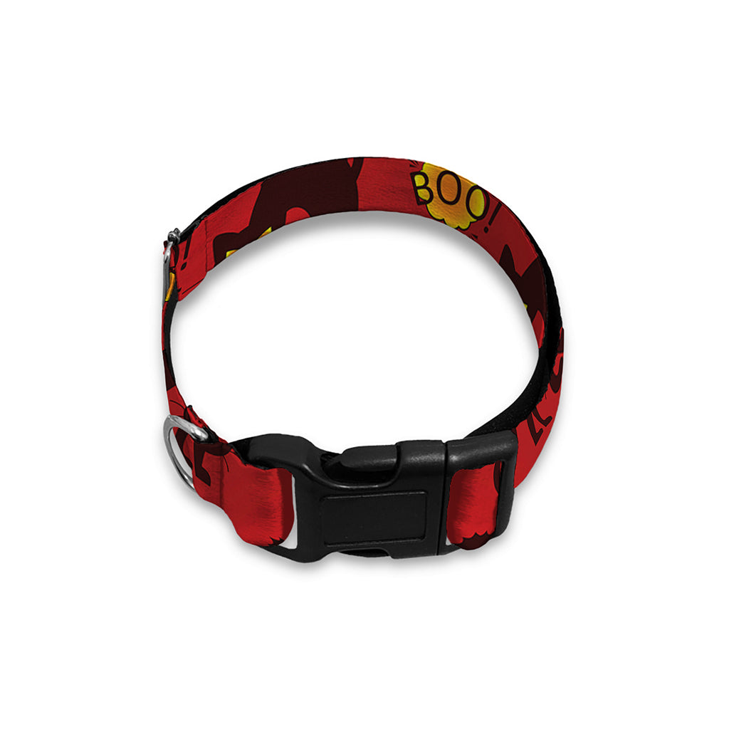 Halloween Black Cat Pattern Print Dog Collar