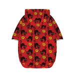 Halloween Black Cat Pattern Print Dog Zip Up Hoodie
