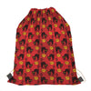 Halloween Black Cat Pattern Print Drawstring Bag