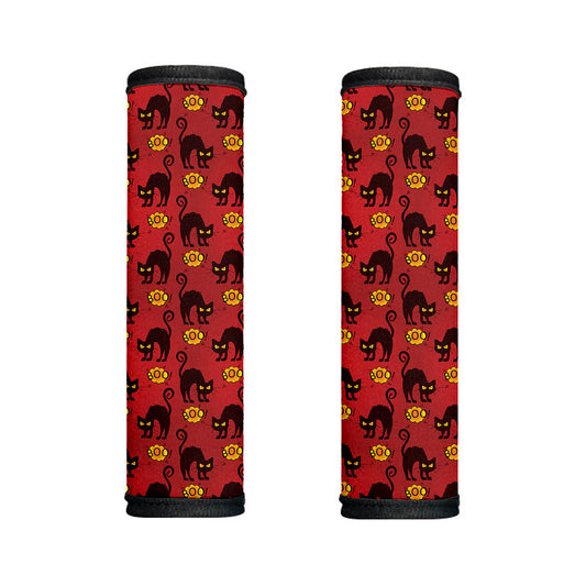 Halloween Black Cat Pattern Print Handle Covers