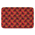 Halloween Black Cat Pattern Print Indoor Door Mat