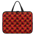 Halloween Black Cat Pattern Print Laptop Sleeve With Handle