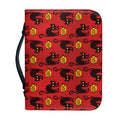 Halloween Black Cat Pattern Print Leather Bible Cover