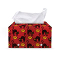 Halloween Black Cat Pattern Print Leather Tissue Box Cover