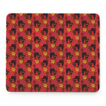 Halloween Black Cat Pattern Print Mouse Pad