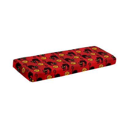 Halloween Black Cat Pattern Print Piano Keyboard Cover