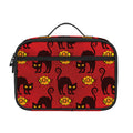 Halloween Black Cat Pattern Print Portable Lunch Bag