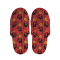 Halloween Black Cat Pattern Print Slippers