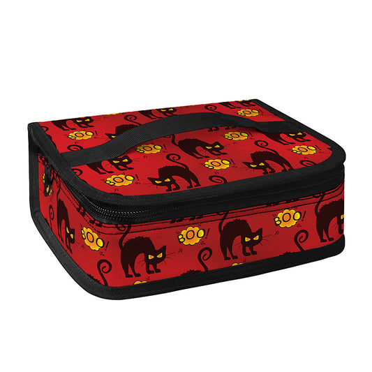 Halloween Black Cat Pattern Print Small Lunch Bag