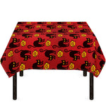 Halloween Black Cat Pattern Print Tablecloth