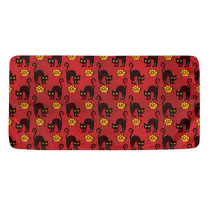 Halloween Black Cat Pattern Print Towel