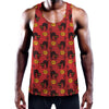 Halloween Black Cat Pattern Print Training Tank Top