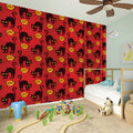 Halloween Black Cat Pattern Print Wall Sticker