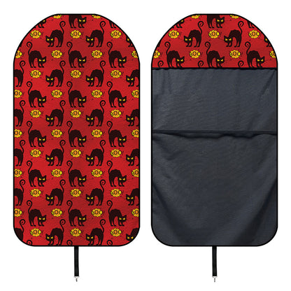 Halloween Black Cat Pattern Print Waterproof Car Seat Cover