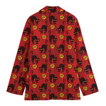 Halloween Black Cat Pattern Print Women's Blazer