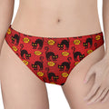 Halloween Black Cat Pattern Print Women's Thong