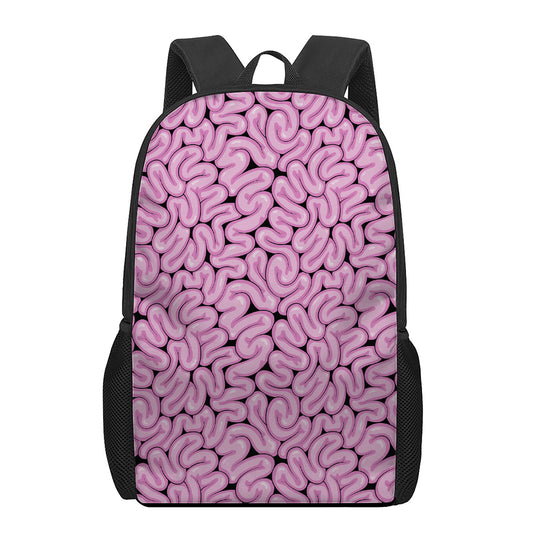 Halloween Brain Print 17 Inch Backpack