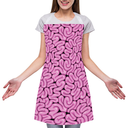 Halloween Brain Print Adjustable Apron
