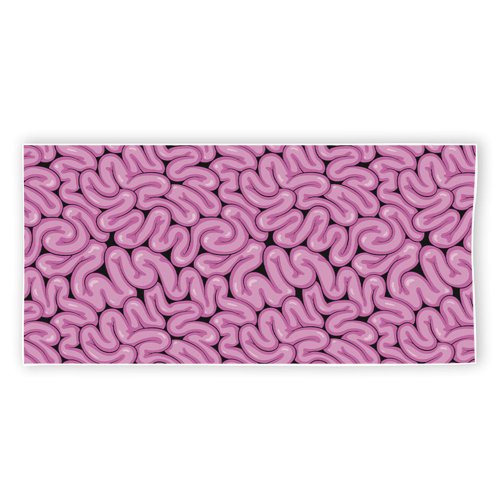 Halloween Brain Print Beach Towel