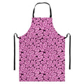 Halloween Brain Print Bib Apron With Pocket