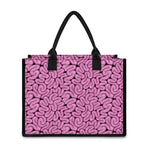 Halloween Brain Print Canvas Tote Bag